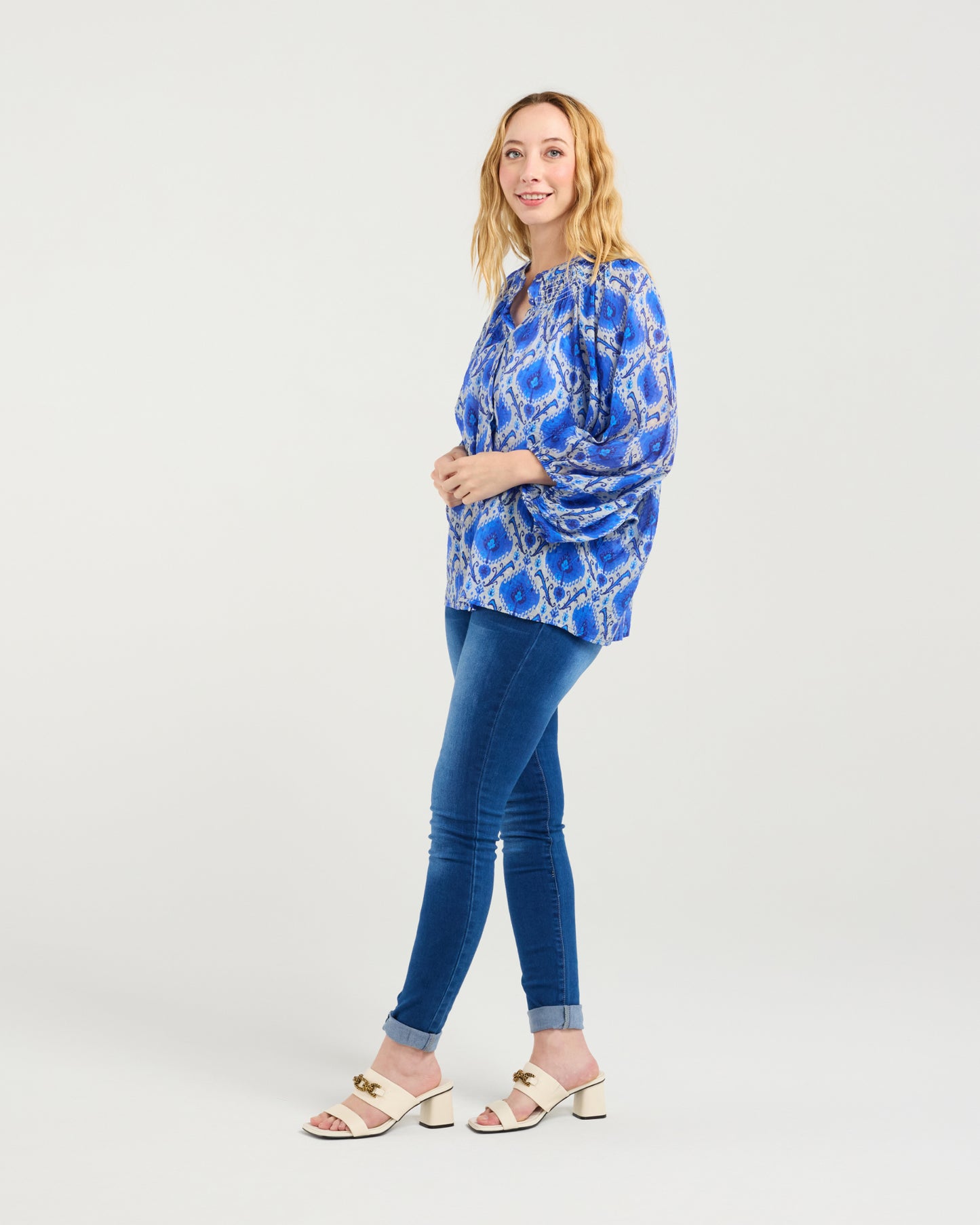 Zafina Juniper Top Paisley Painting
