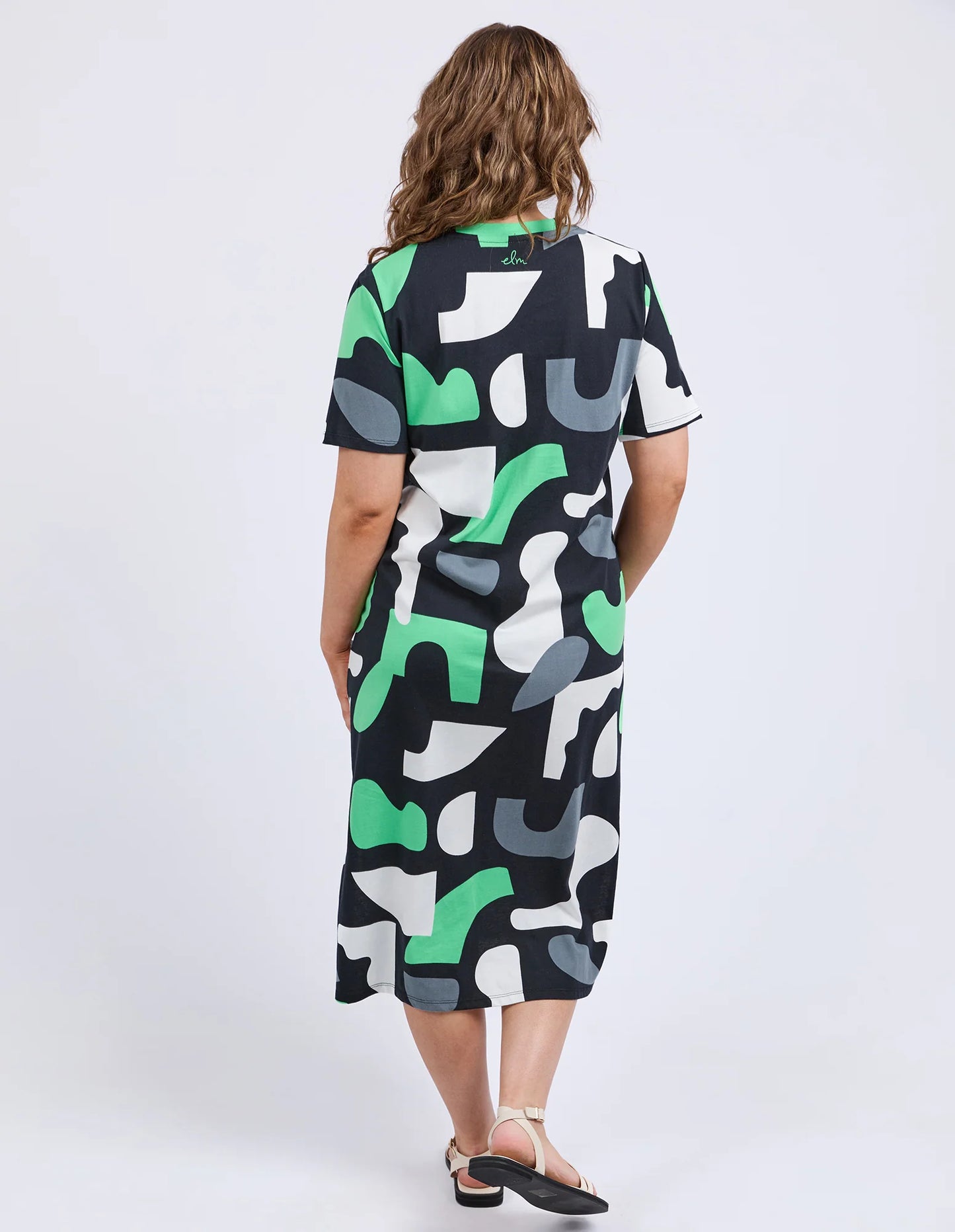 Elm Stijl Dress Abstract Yardage Print