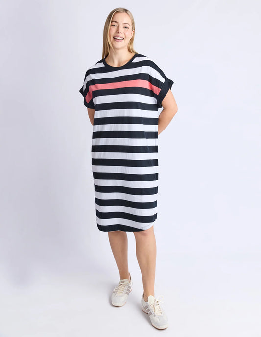 Elm Mckinley Dress Black And White Stripe