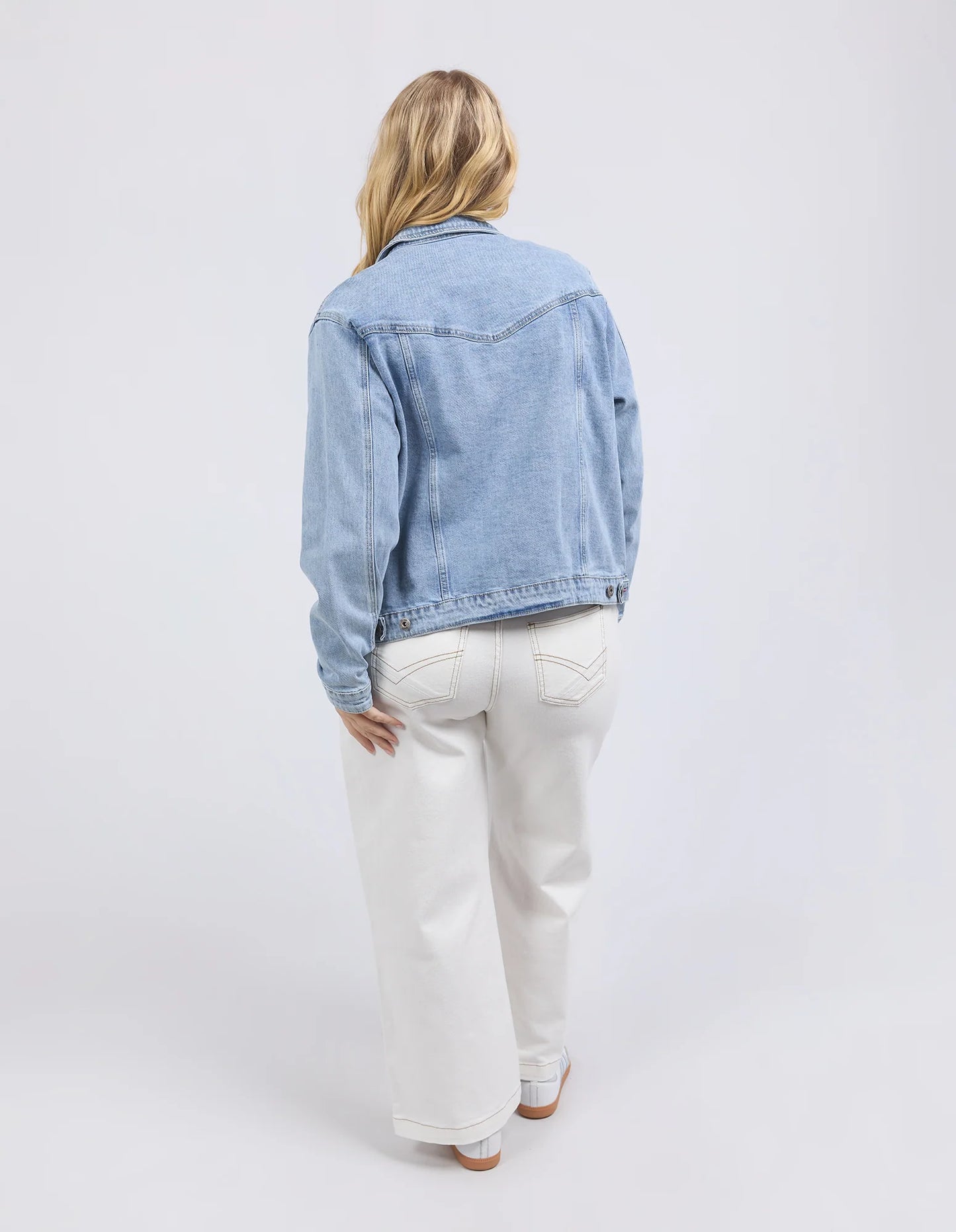 Elm Becca Denim Jacket Light Blue Wash