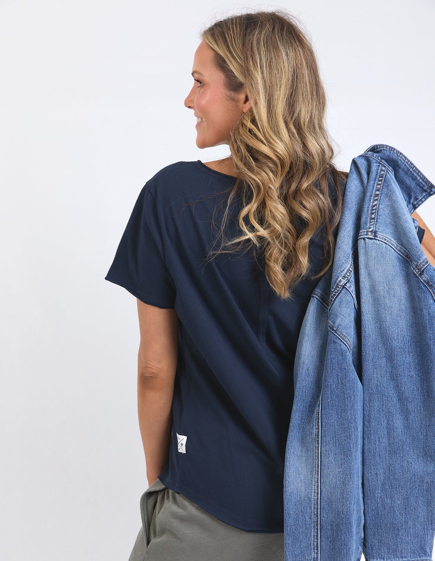 Elm Pima Vee Tee Navy