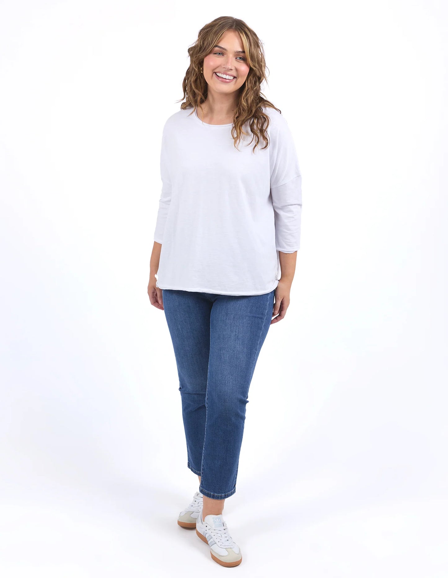 Elm Anya Long Sleeve Tee White