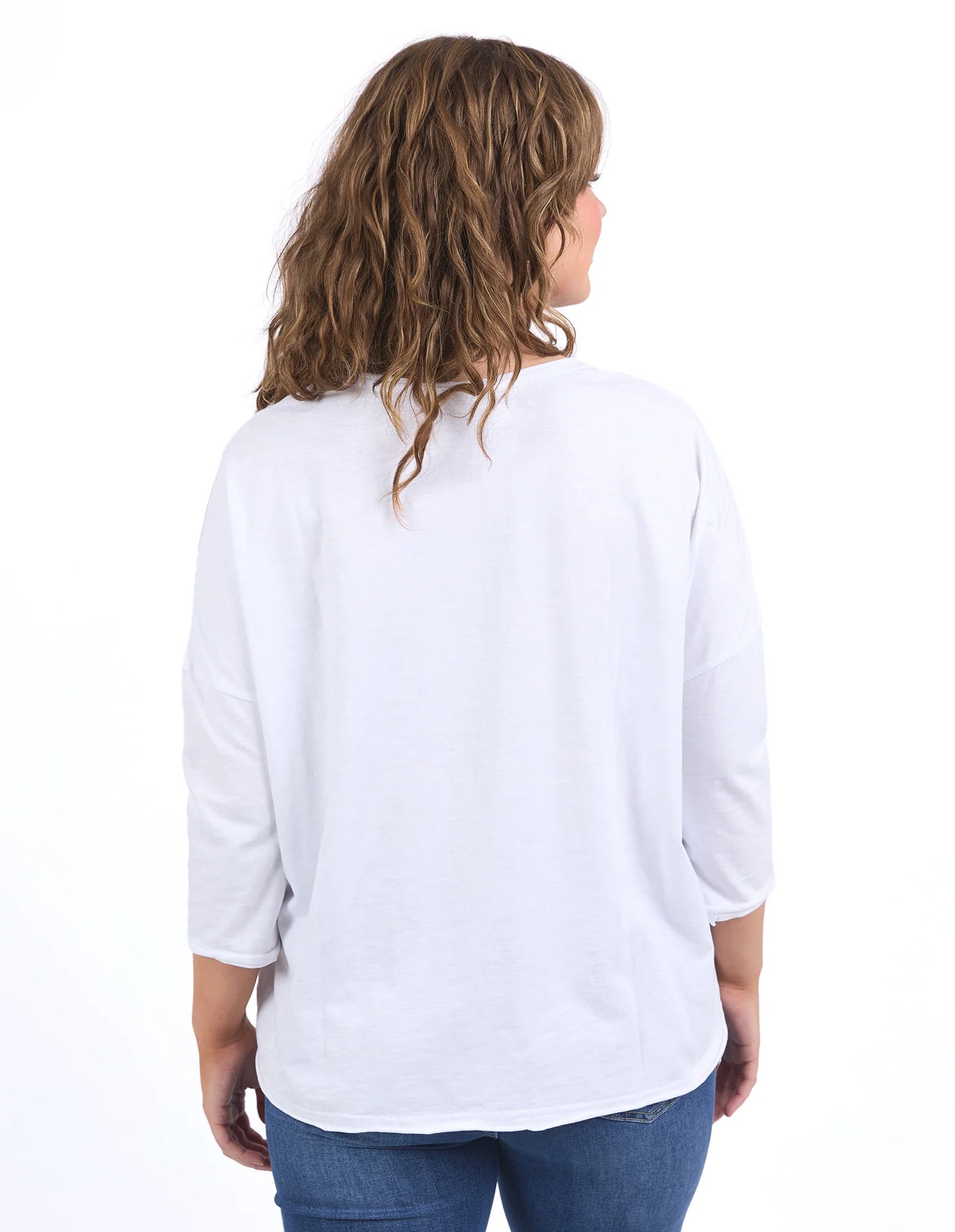 Elm Anya Long Sleeve Tee White