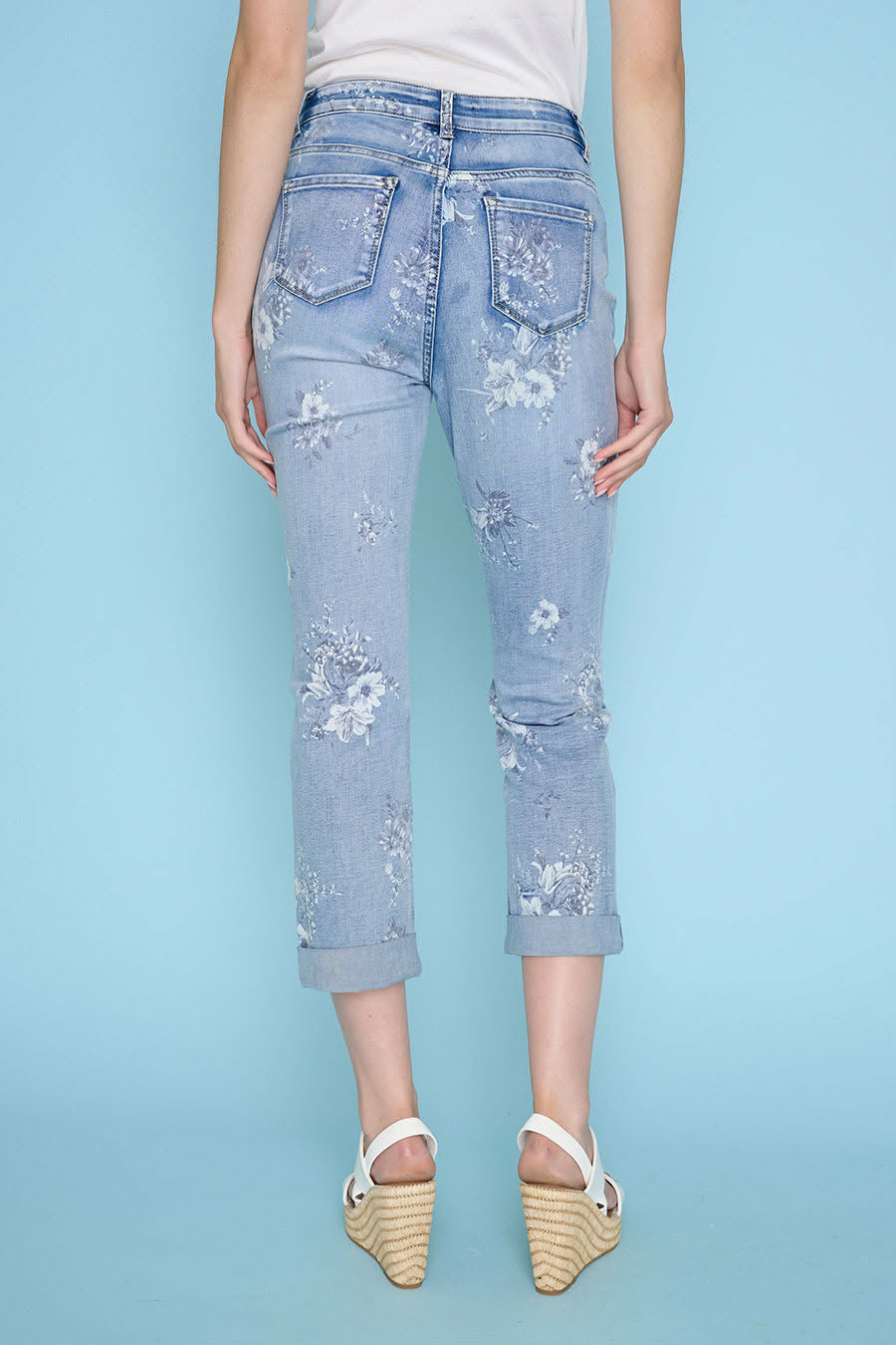 Picadilly Printed Cuffed Jeans