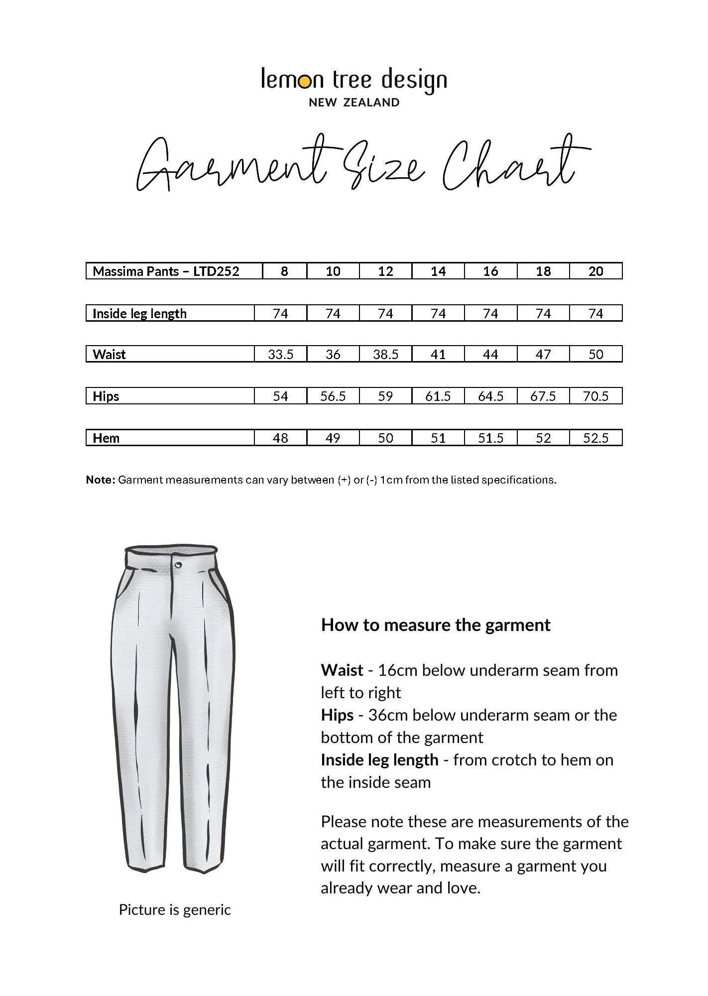 Lemon Tree Design Massima Pant Floral Print