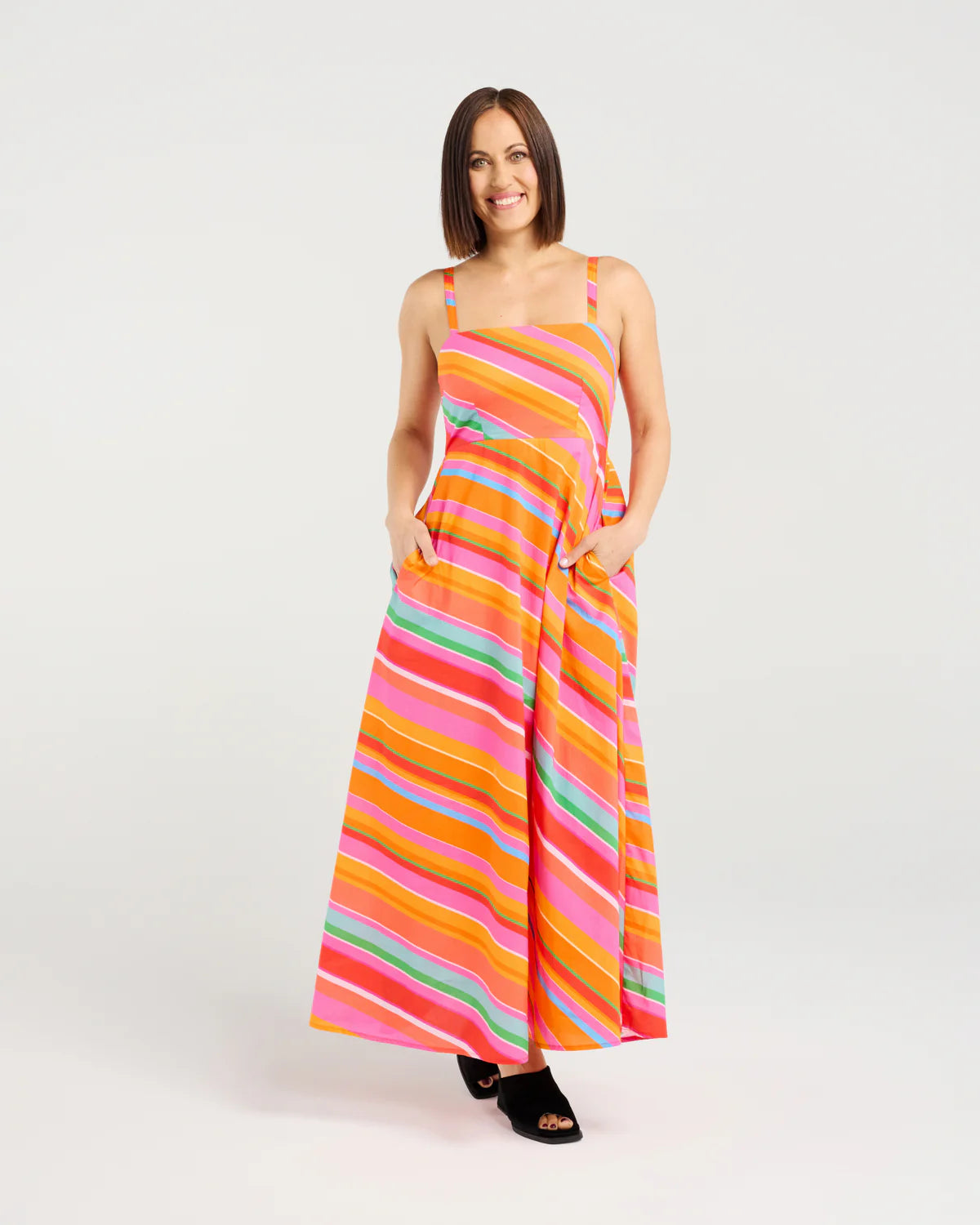 Zafina Clementine Dress Dynamic Stripe