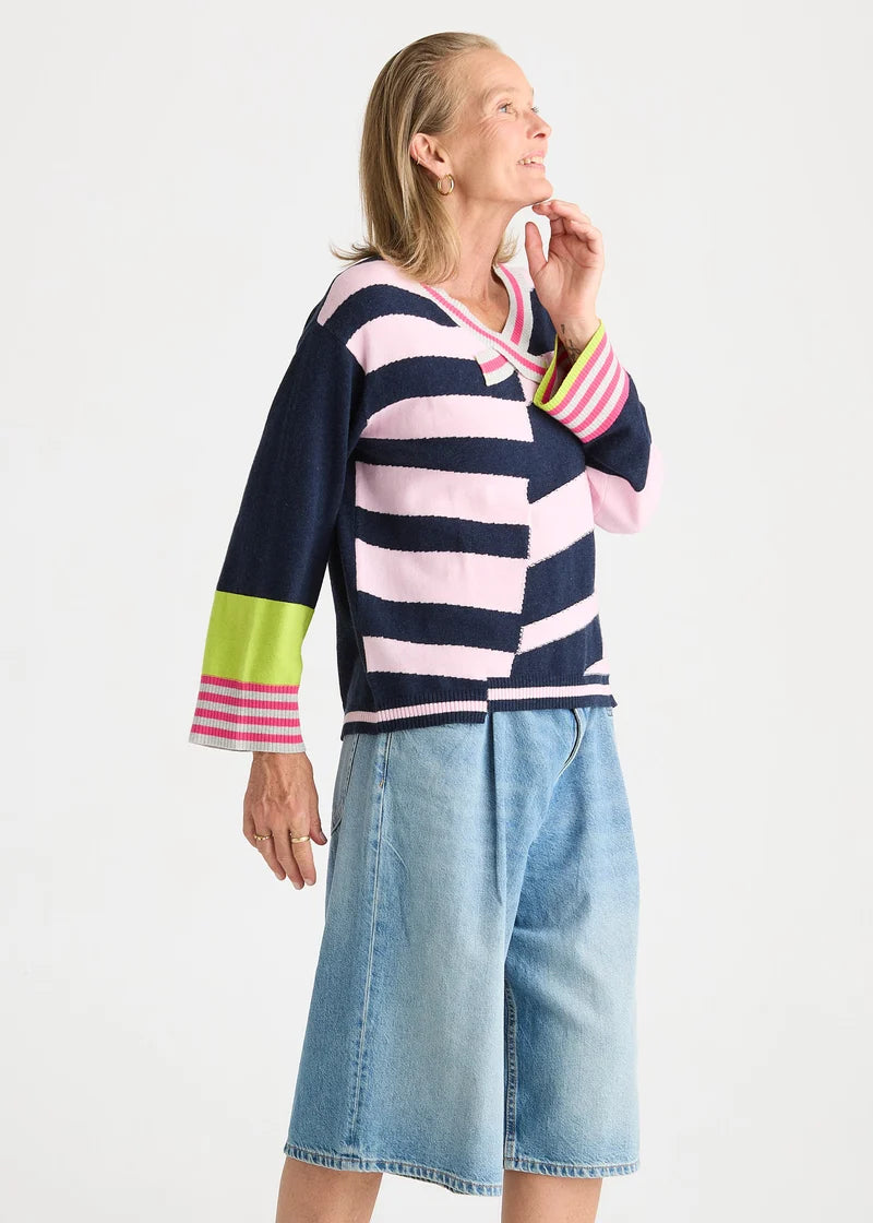 Zaket & Plover Crazy Stripe Vee