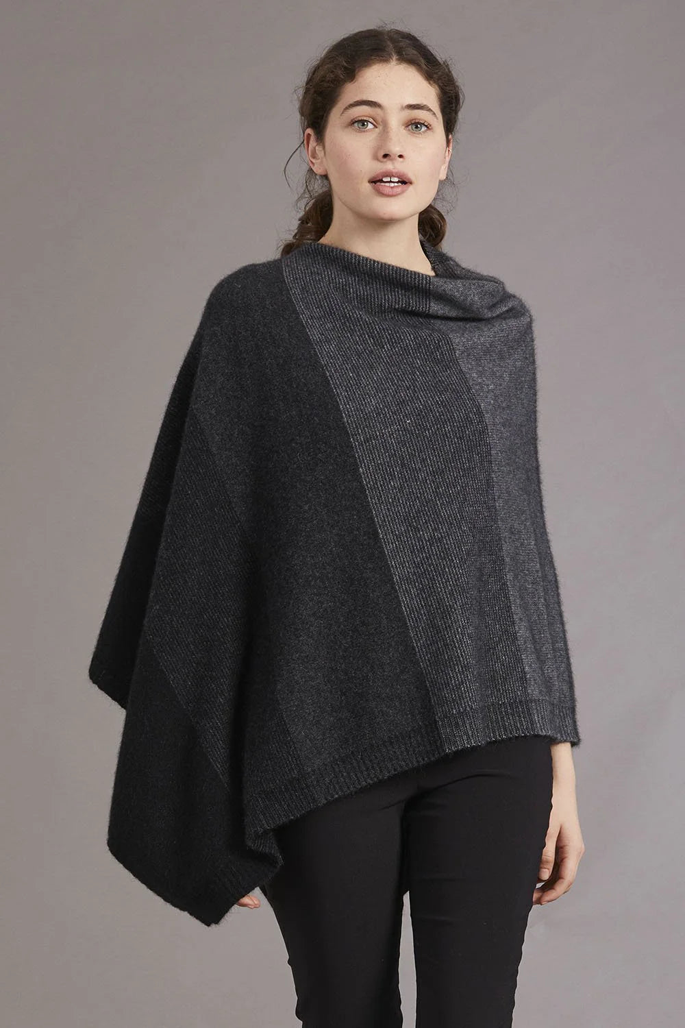 McDonald Textiles Ombre Poncho Monochrome