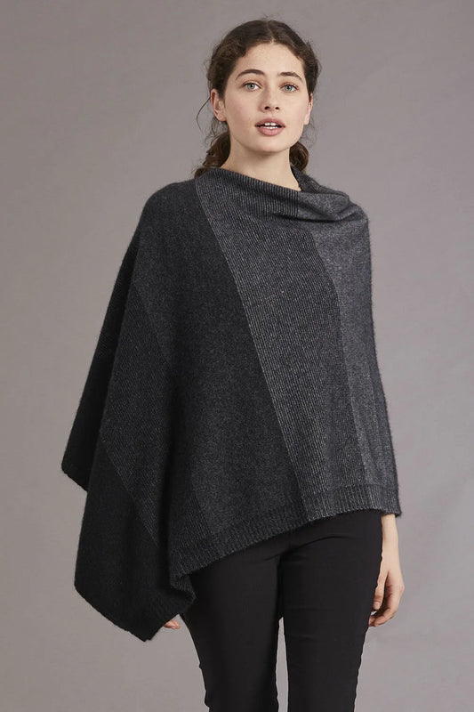 McDonald Textiles Ombre Poncho Monochrome