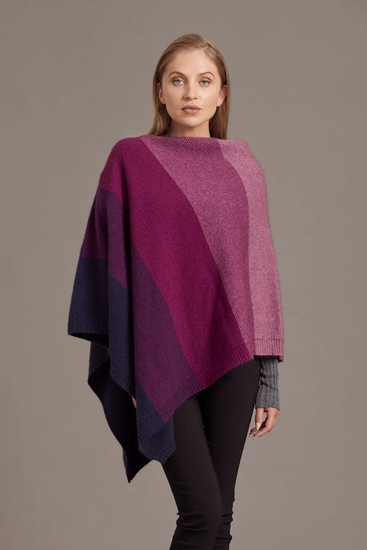 McDonald Textiles Ombre Poncho Amaranth