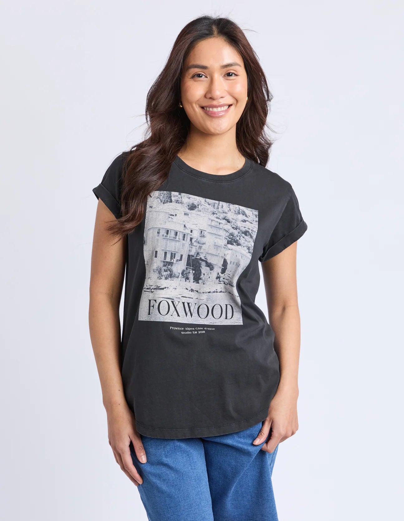 Foxwood Provence Tee Washed Black