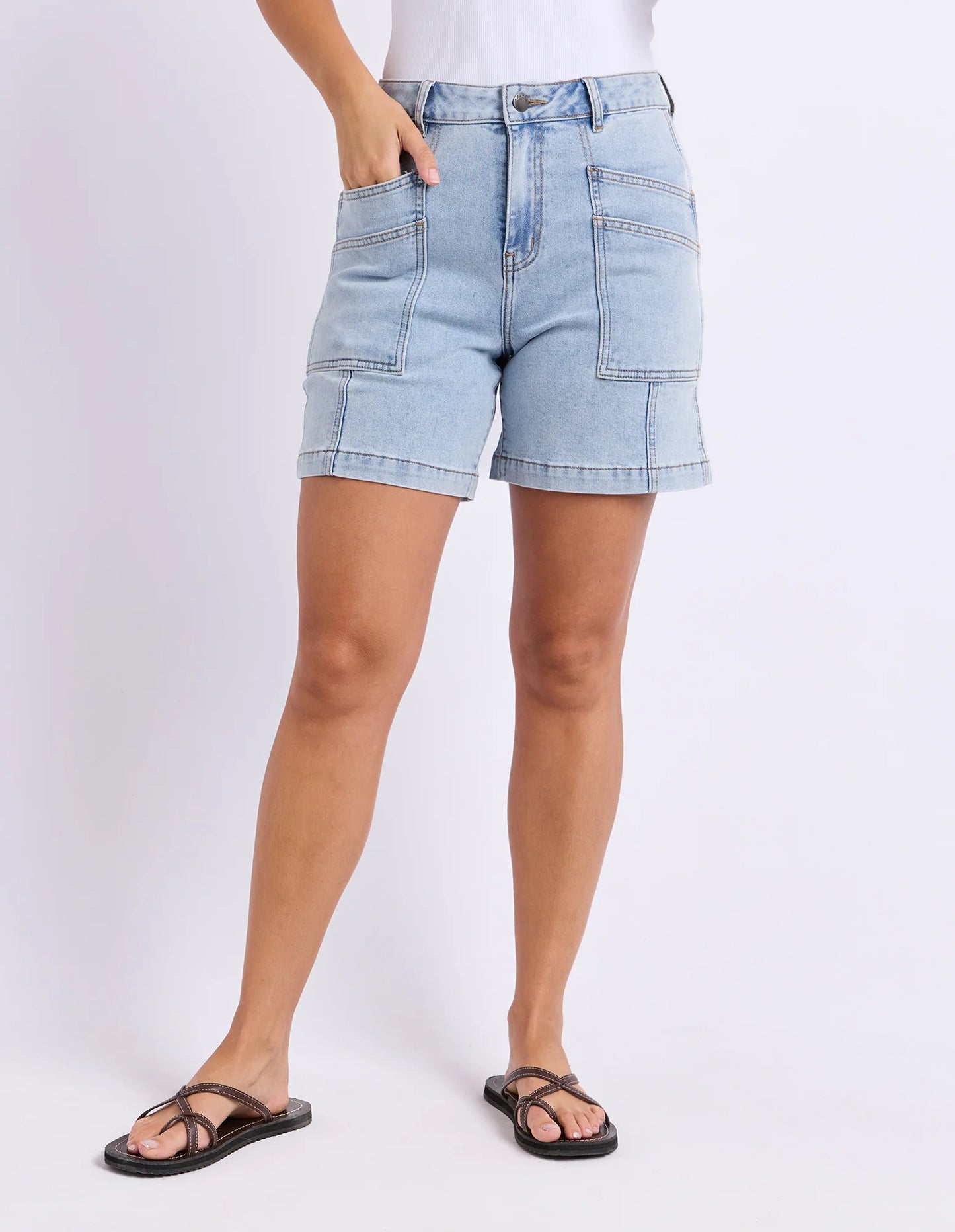 Foxwood Balmy Short Pale Blue Wash