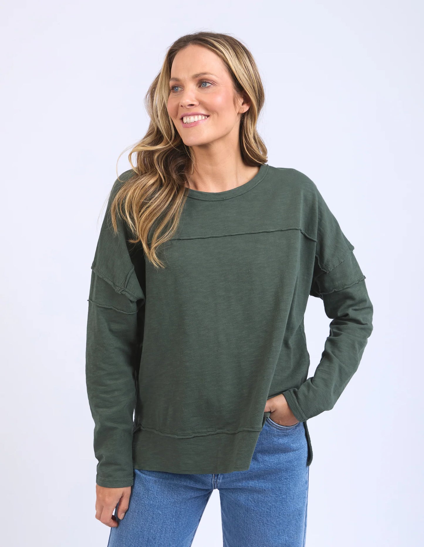 Foxwood Jayne Throw On Top Khaki