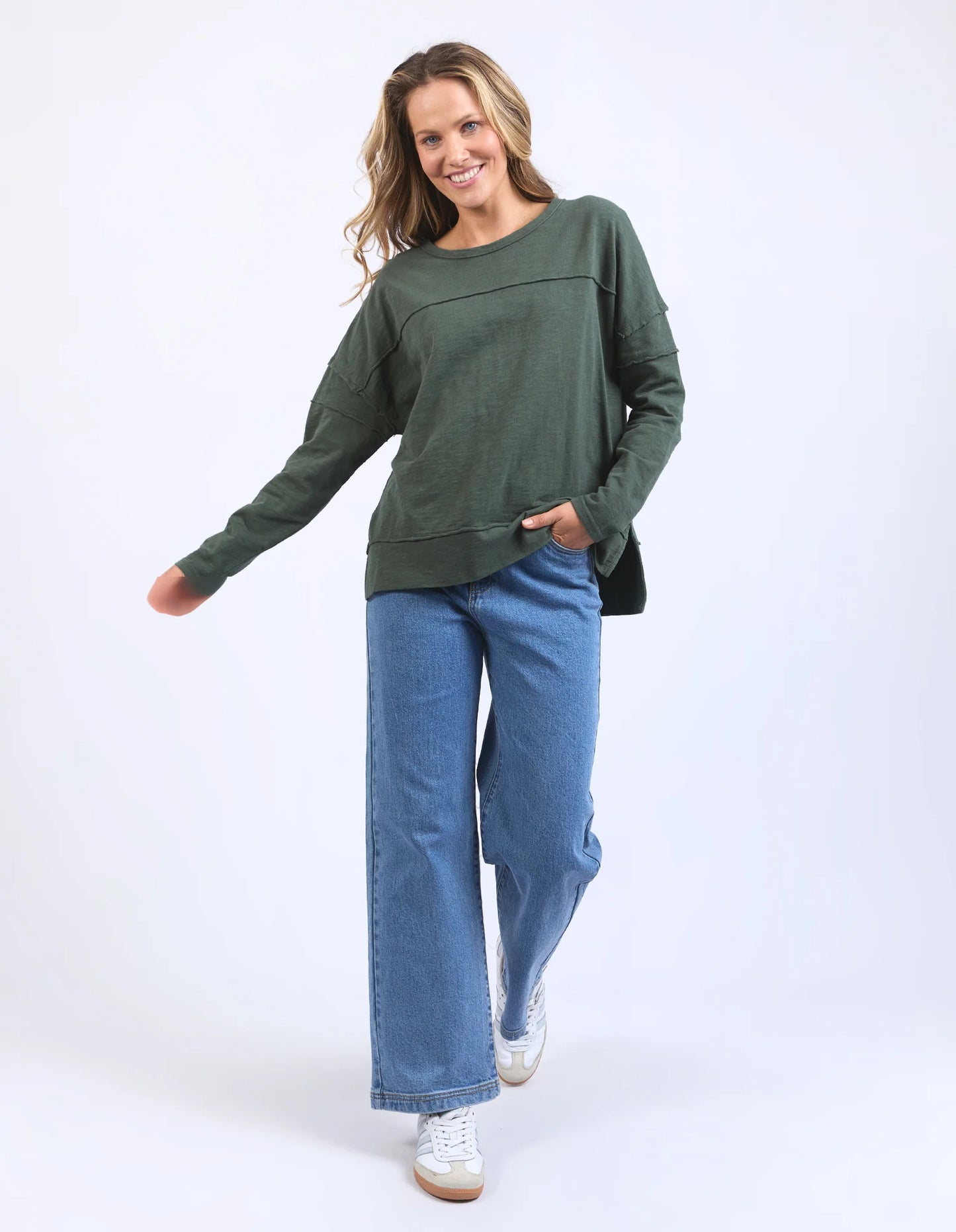 Foxwood Jayne Throw On Top Khaki