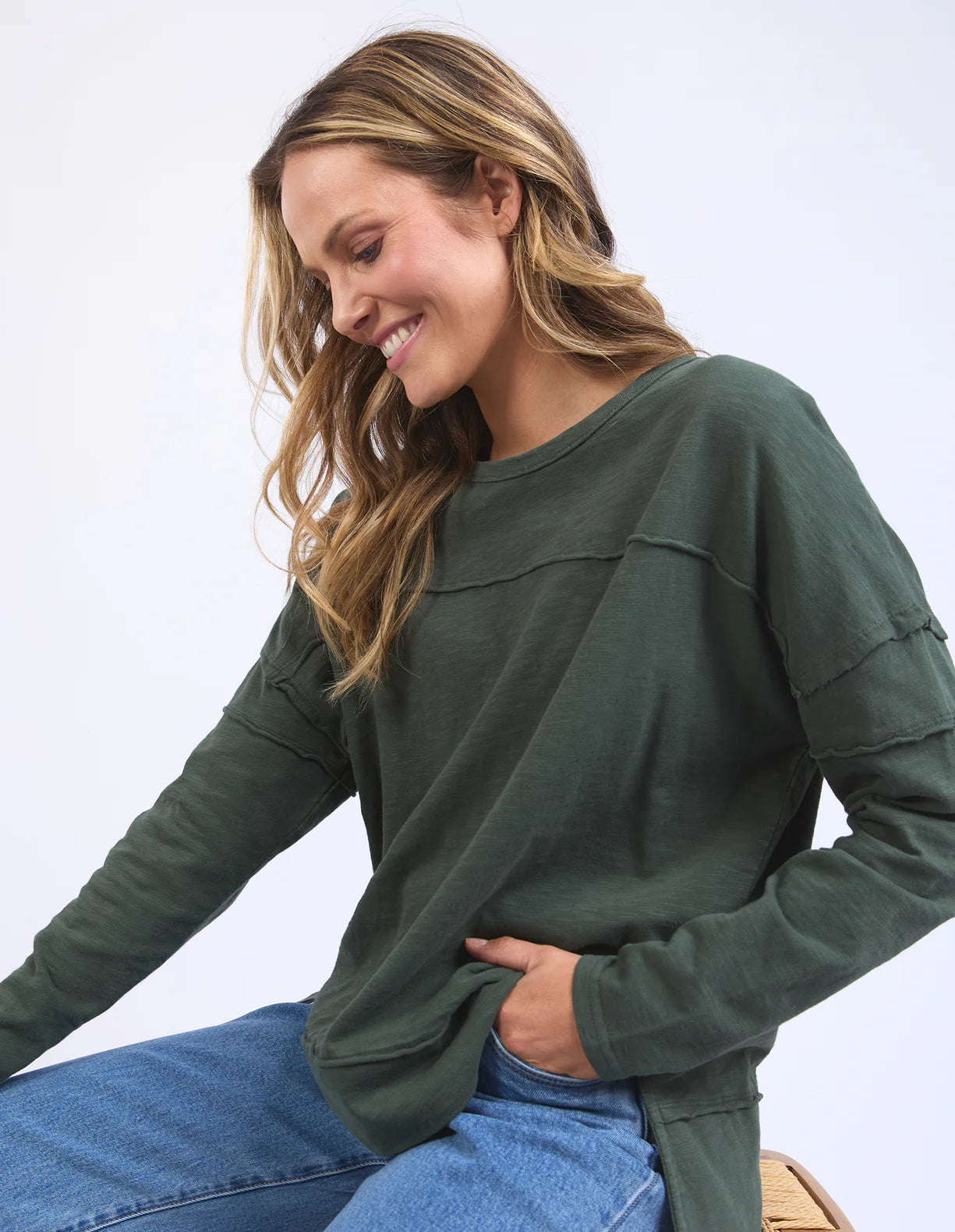 Foxwood Jayne Throw On Top Khaki