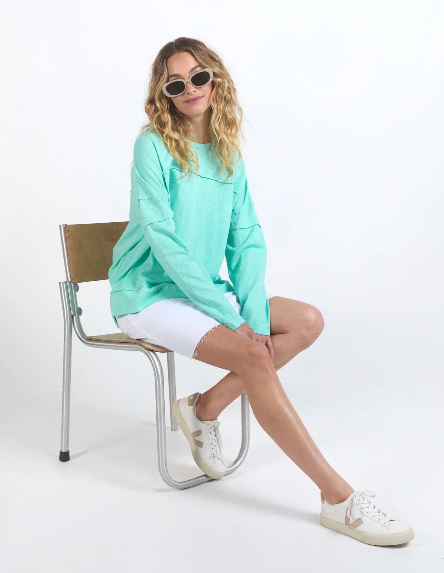 Foxwood Jayne Throw On Top Neon Mint