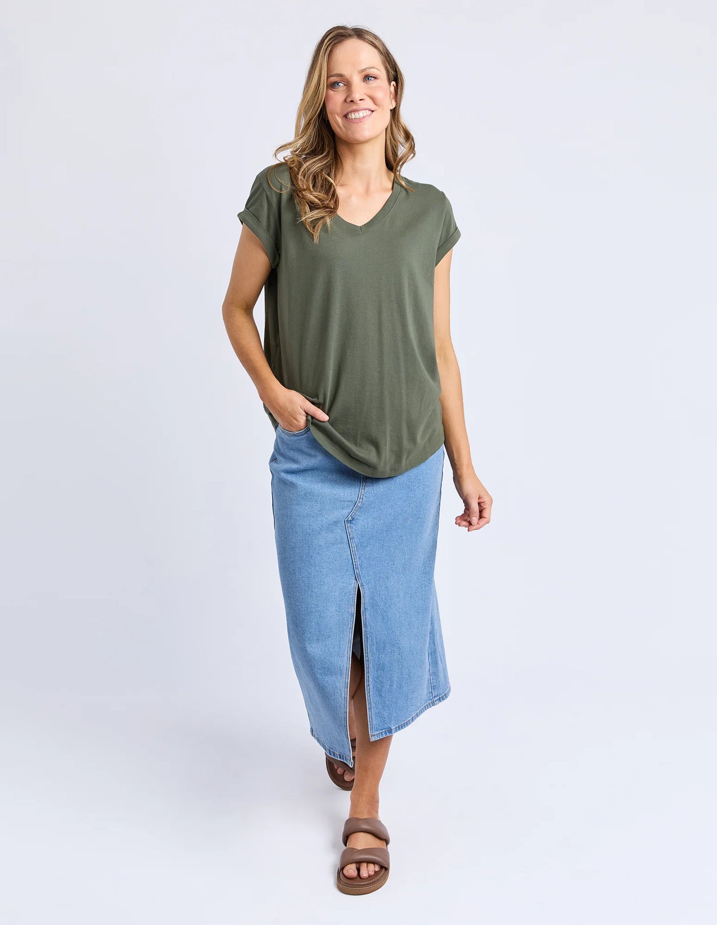 Foxwood Manly Vee Tee Khaki