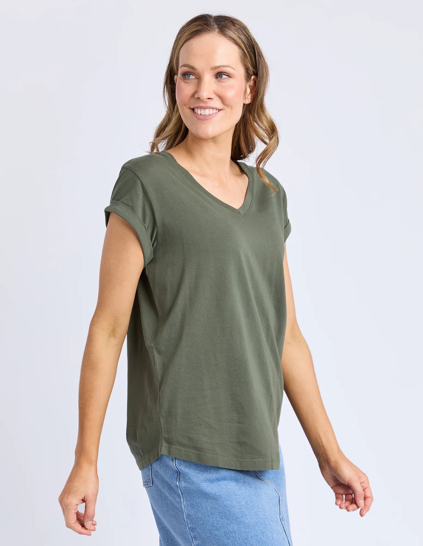 Foxwood Manly Vee Tee Khaki