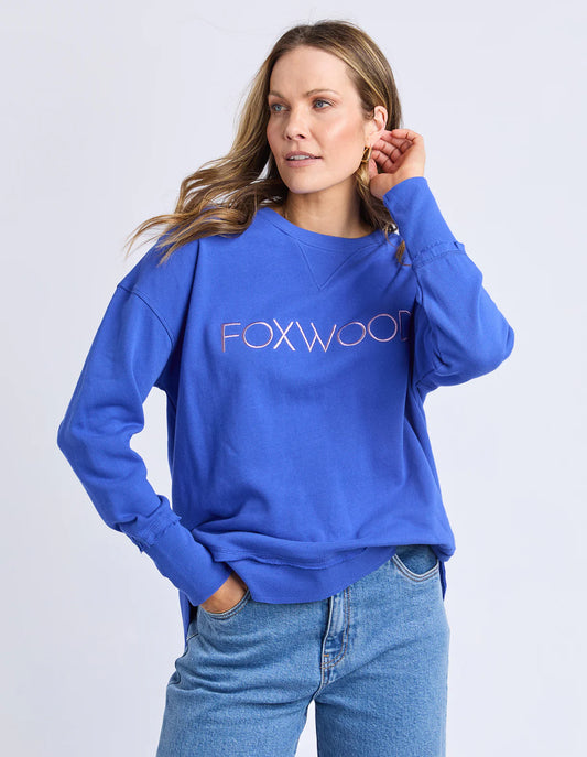 Foxwood Simplified Metallic Crew Blue