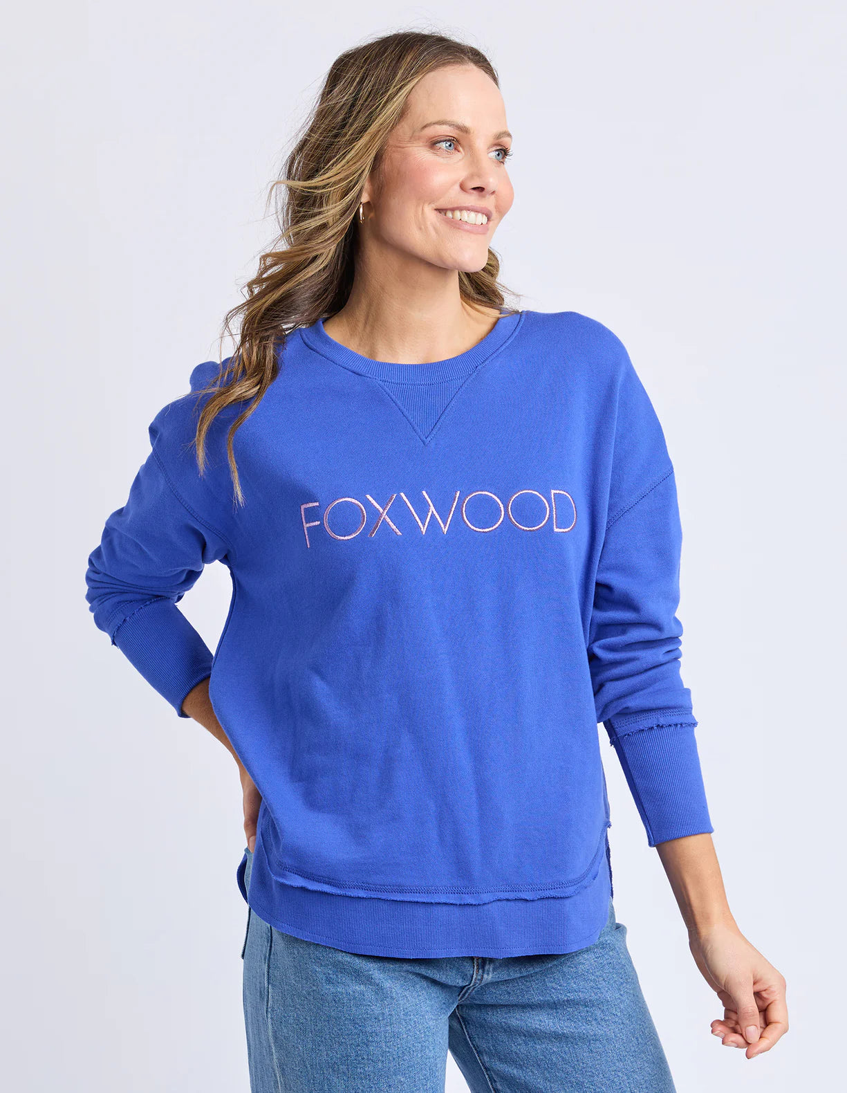 Foxwood Simplified Metallic Crew Blue