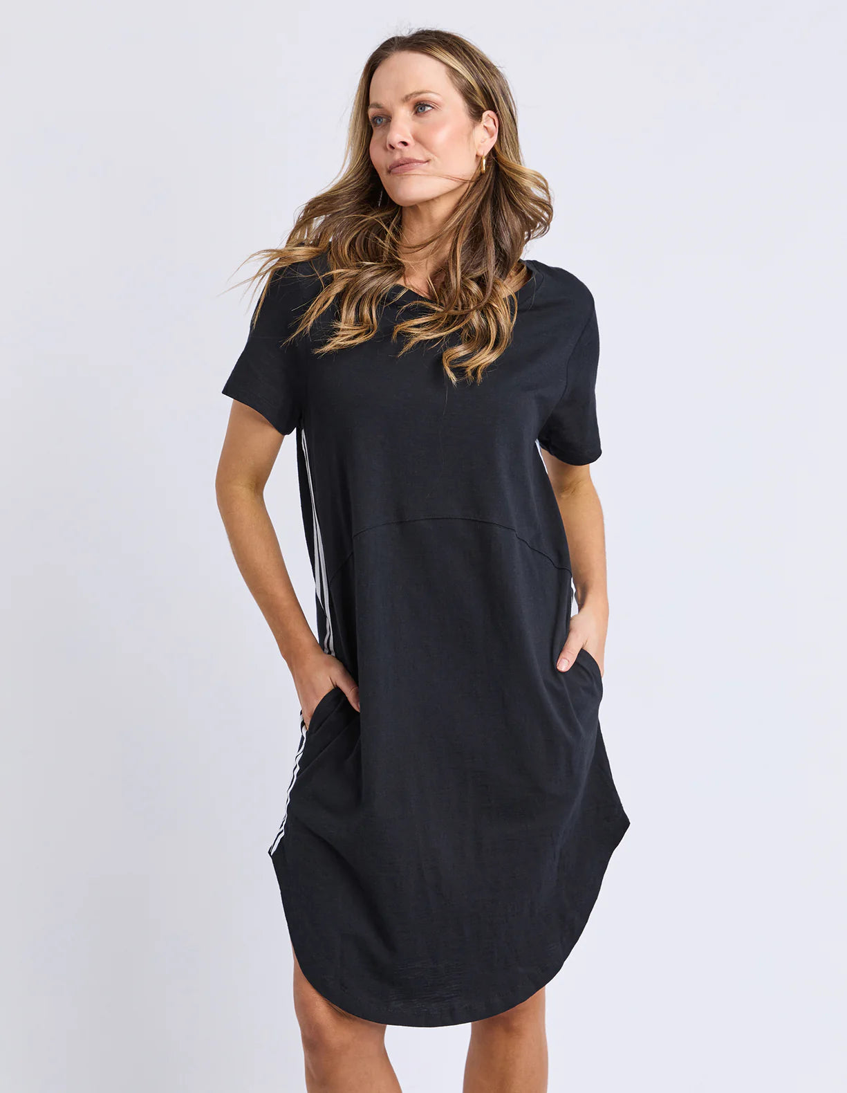 Foxwood Bay Tape Dress Black
