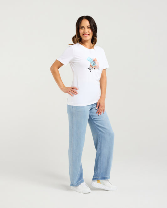 Zafina Lara T-shirt White