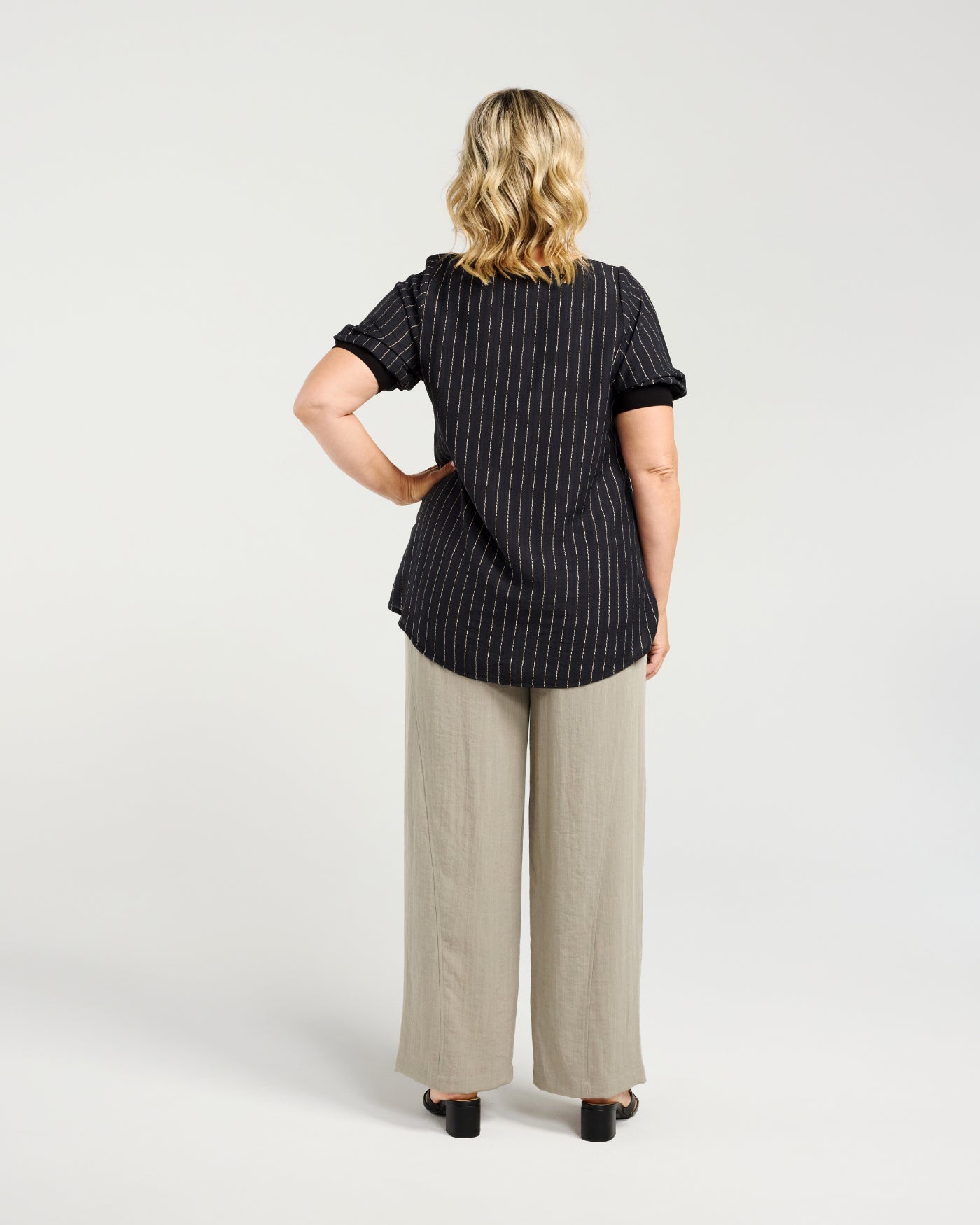 Zafina Havana Top Black Stripe