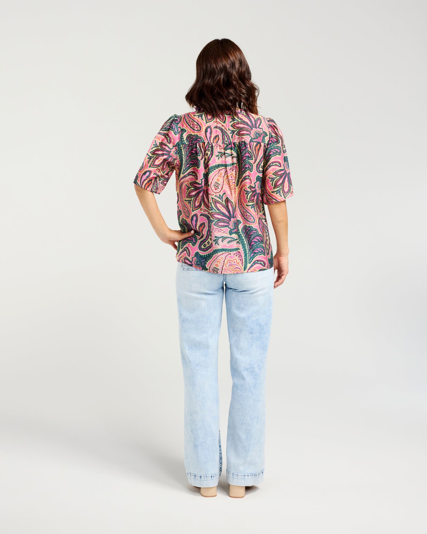 Zafina Hazel Top Pink Paisley