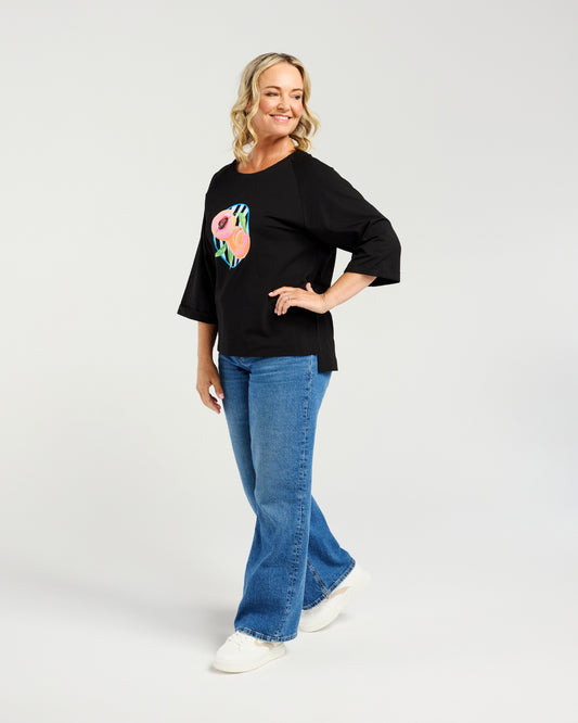 Zafina Kate T-Shirt Black