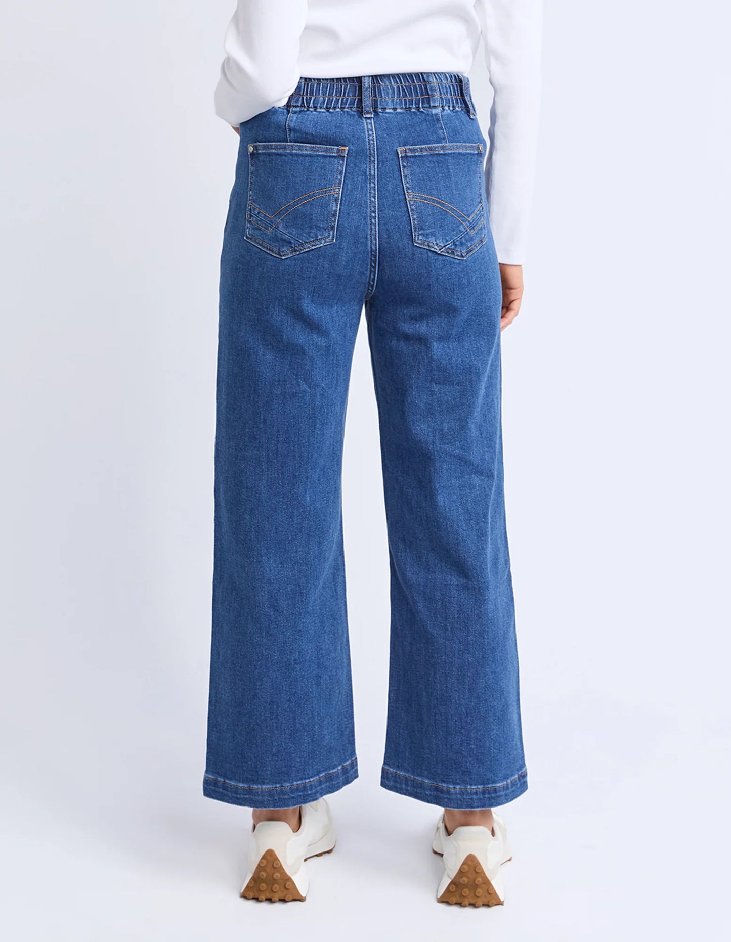 Elm Alyssa Front Pocket Jean Mid Blue Wash