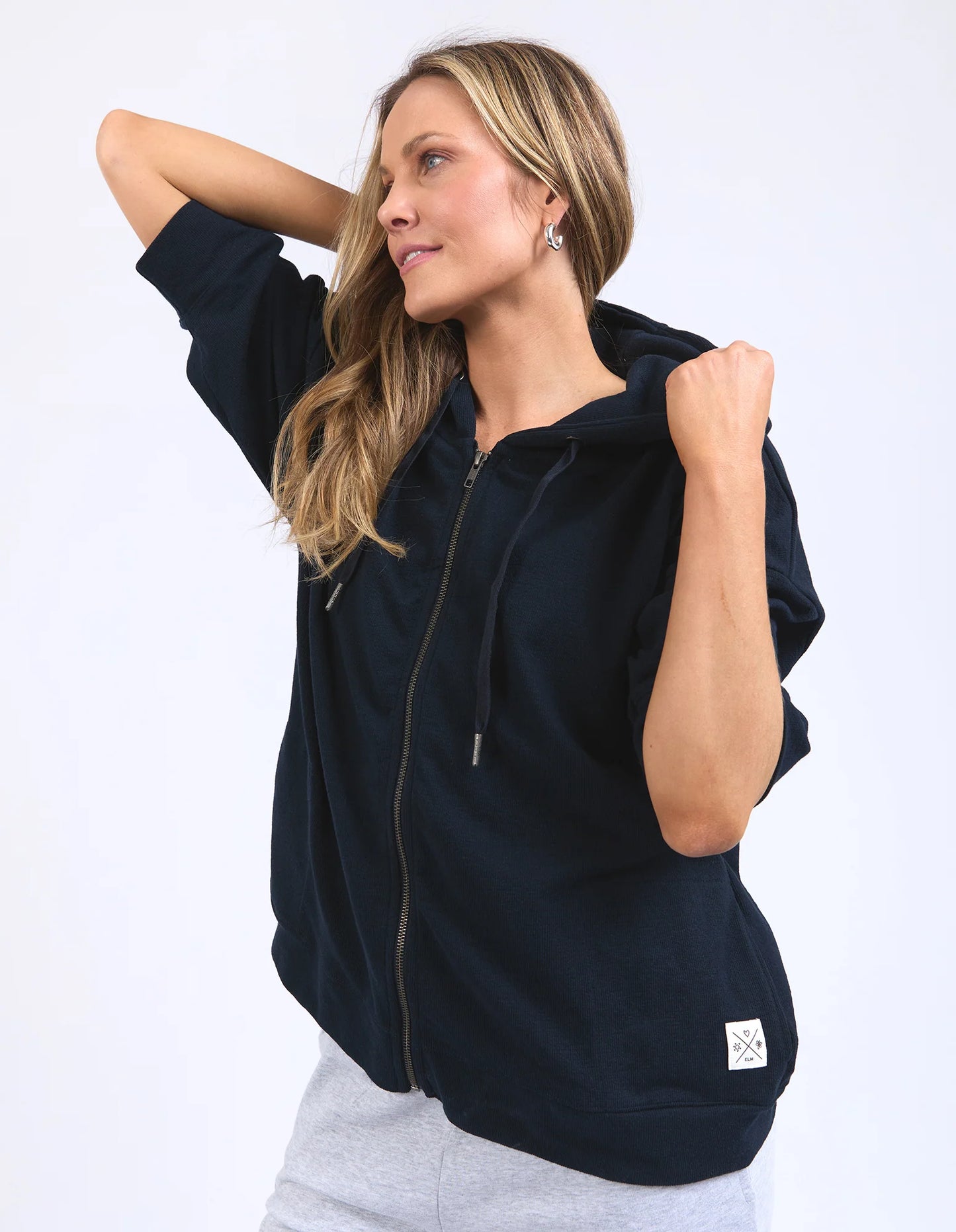 Elm Beachy Zip Hoodie Navy