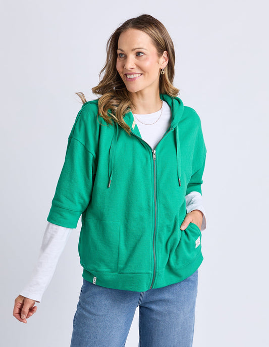 Elm Beachy Zip Hoodie Turquoise
