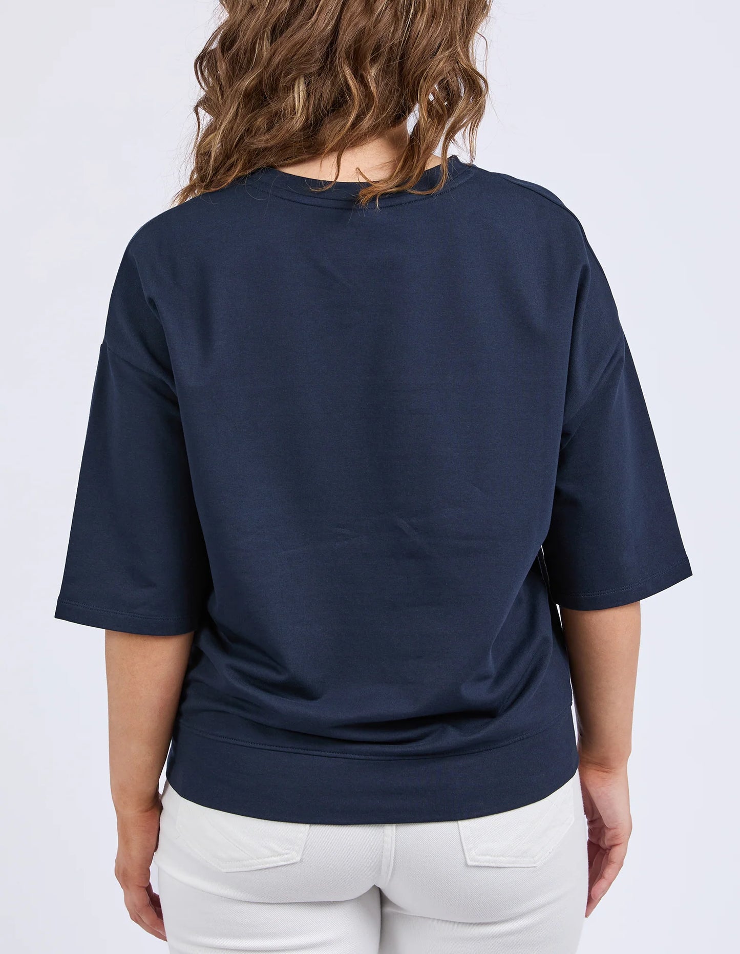 Elm Nico Sweat Navy & White