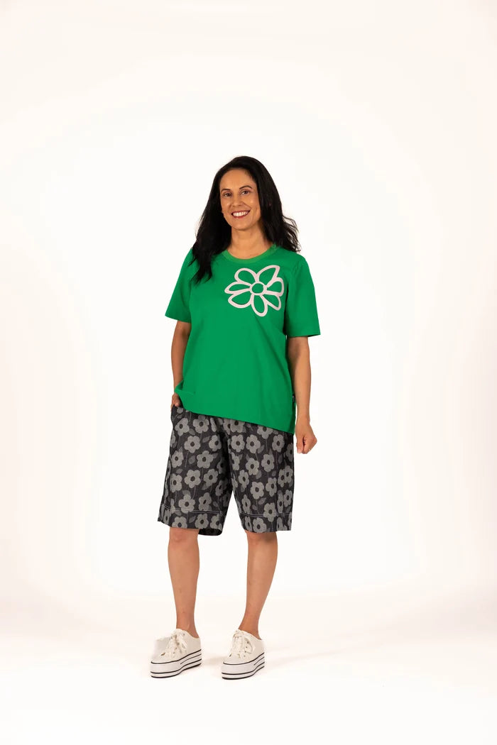 Jellicoe The Basic Tee Green Flower