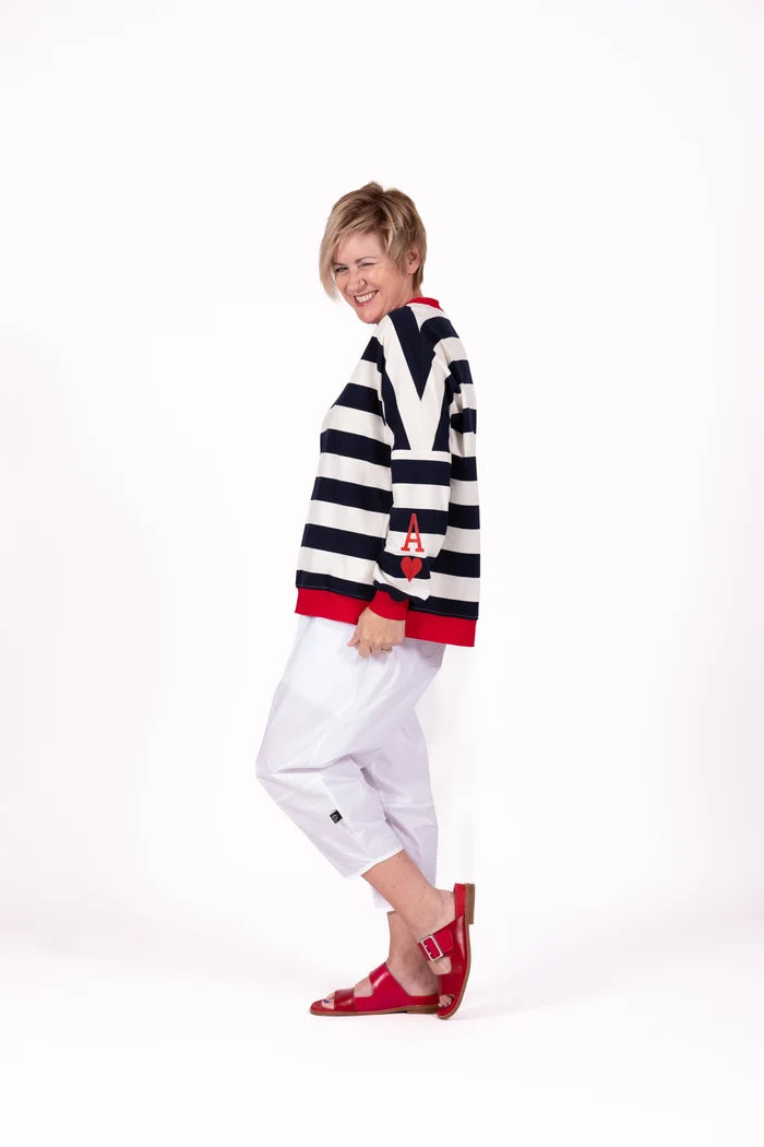 Jellicoe Sweatshirt Navy Stripe
