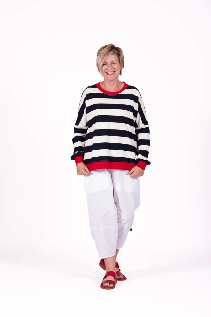 Jellicoe Sweatshirt Navy Stripe
