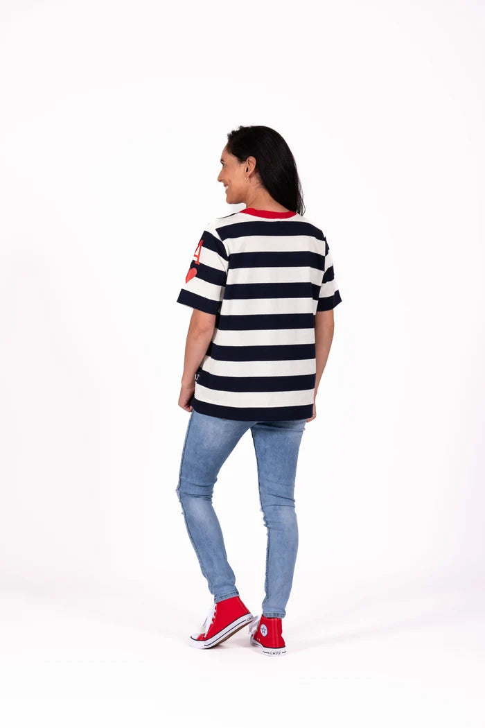 Jellicoe The Basic Tee Navy Stripe