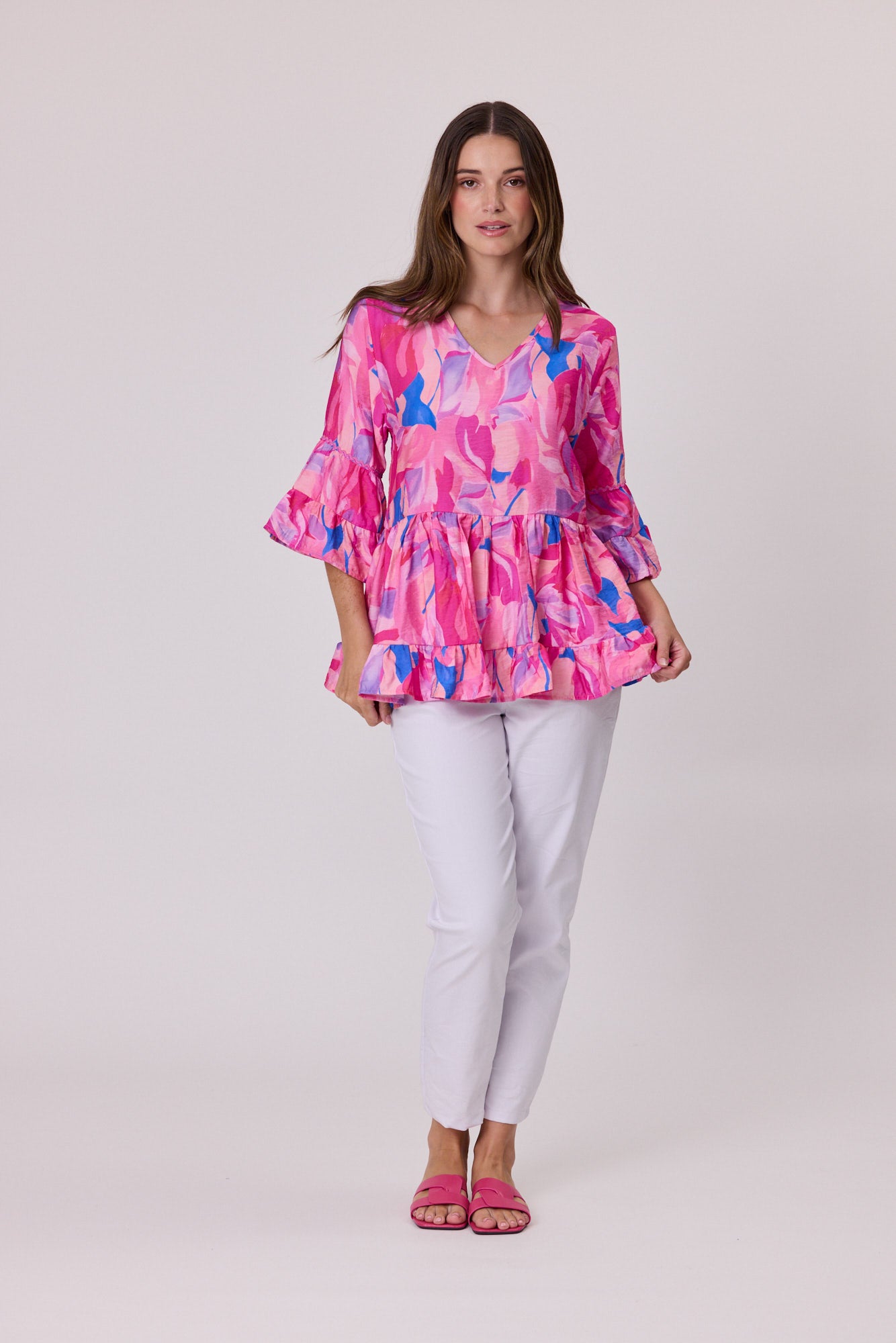 Democracy Ricrac Trim Top Pink