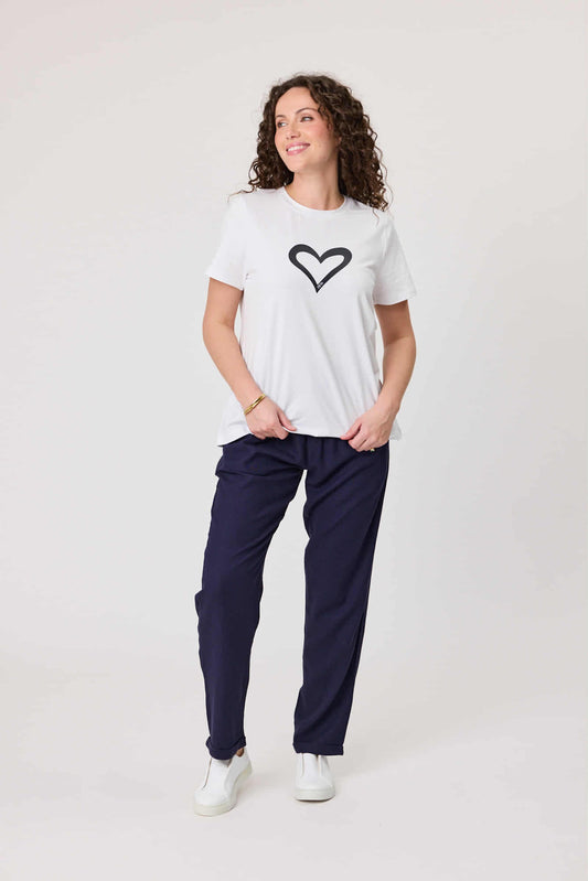 Jet Blonde T/shirt with diamonte detail white