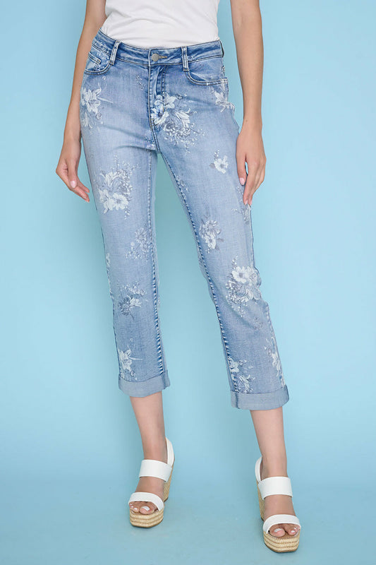 Picadilly Printed Cuffed Jeans
