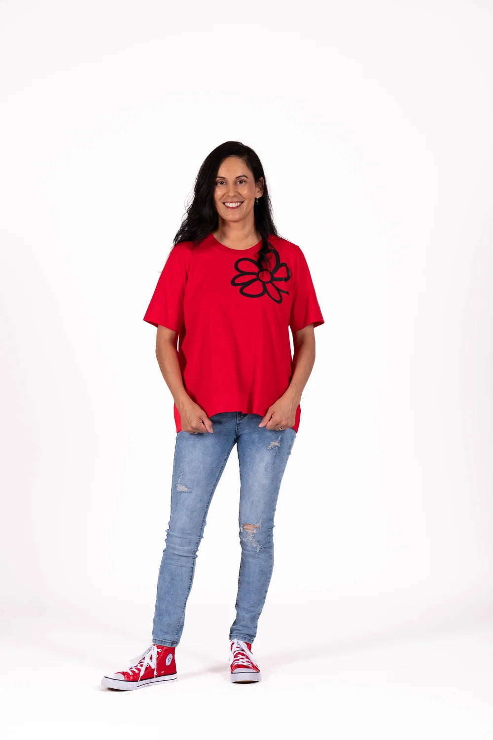 Jellicoe The Basic Tee Red Flower