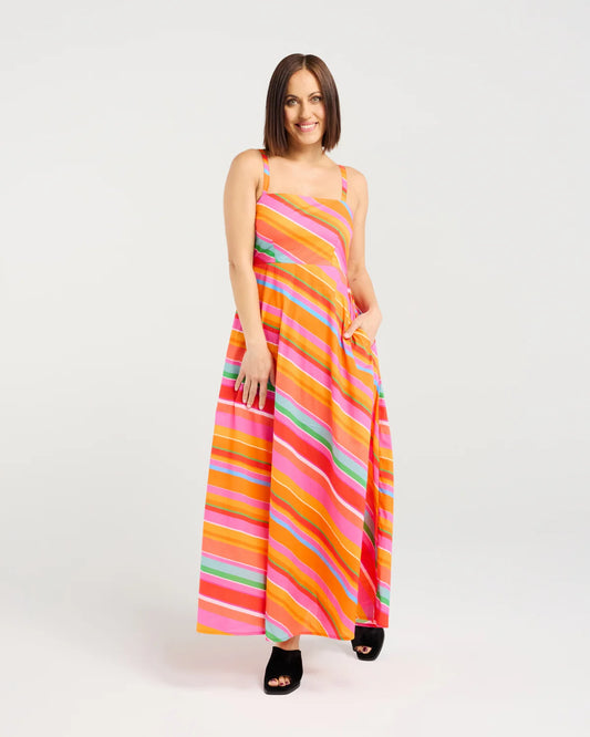 Zafina Clementine Dress Dynamic Stripe
