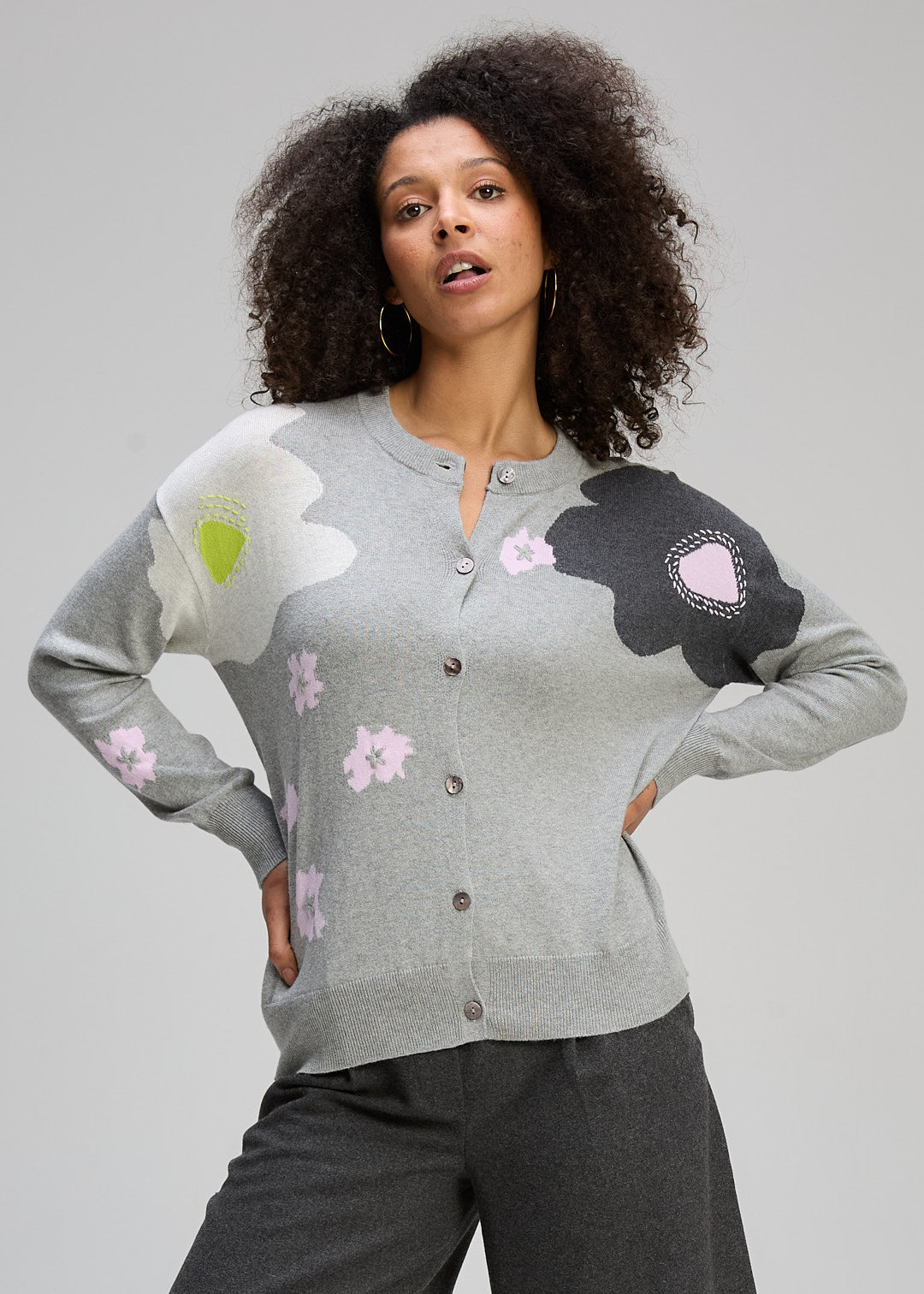 Zaket & Plover Petal Play Cardi Marl