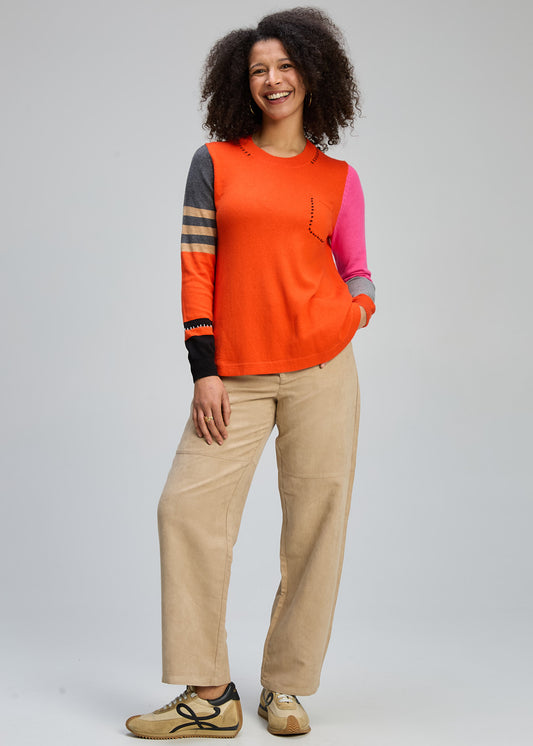 Zaket & Plover Pocket Detail Jumper Persimmon