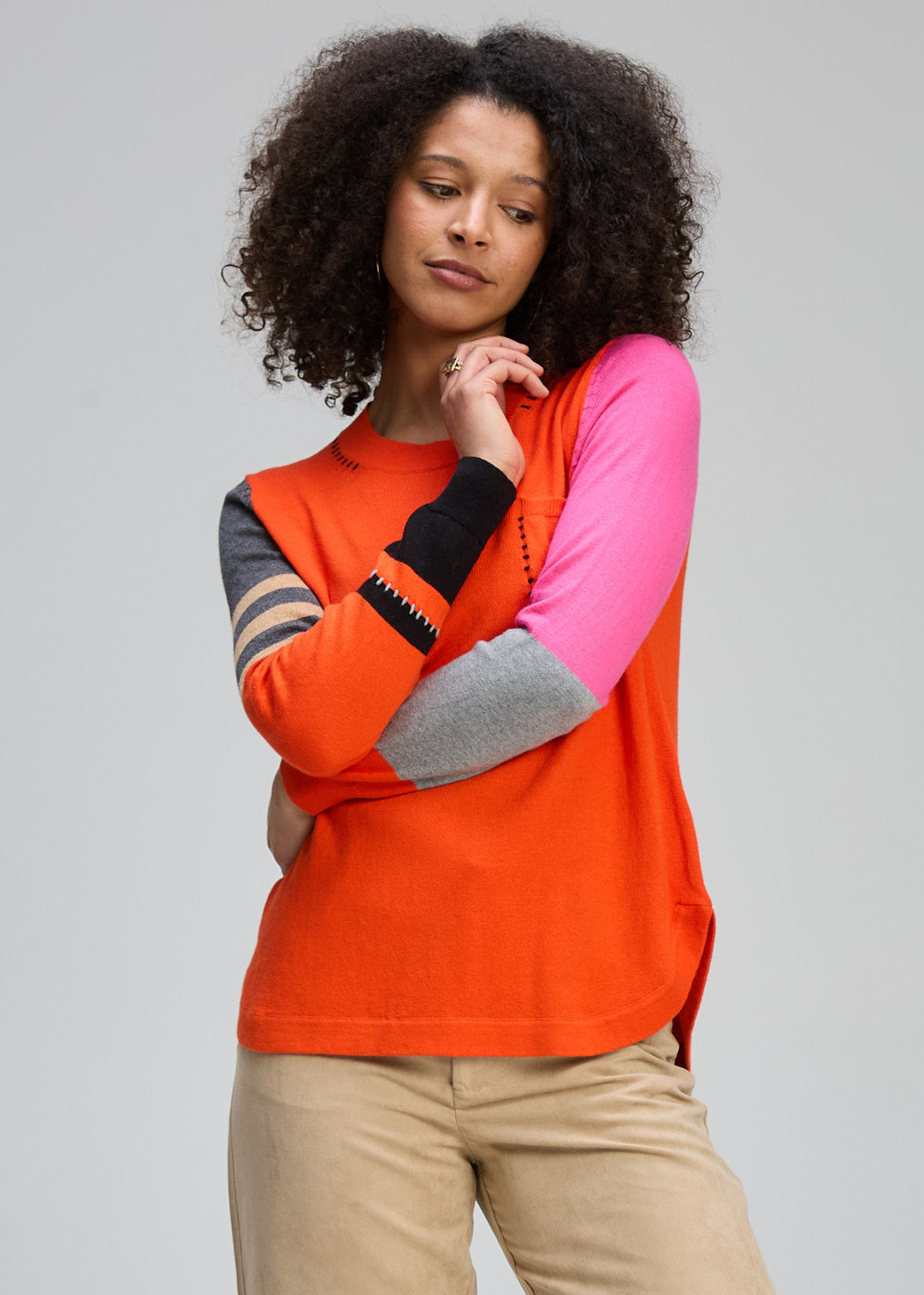 Zaket & Plover Pocket Detail Jumper Persimmon