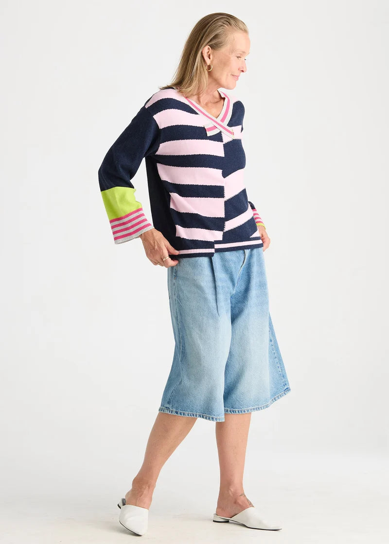 Zaket & Plover Crazy Stripe Vee