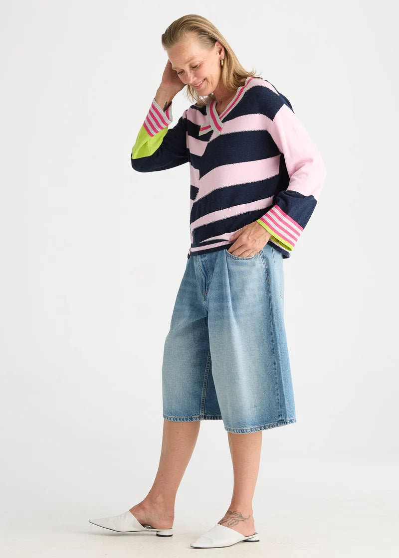 Zaket & Plover Crazy Stripe Vee