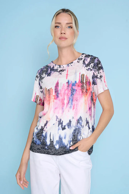 Picadilly Embellished Printed Top