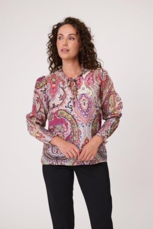 Jet Blonde Ruffle Sleeve Shirt Pink