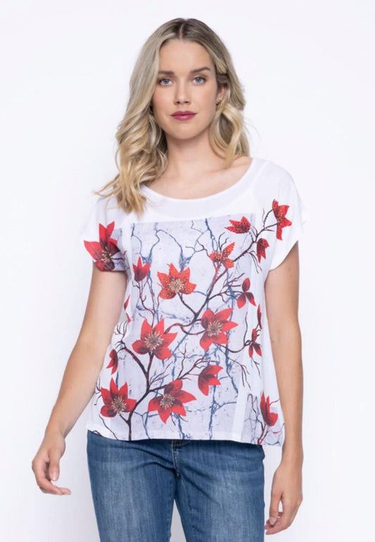 Picadilly Embellished Print Top